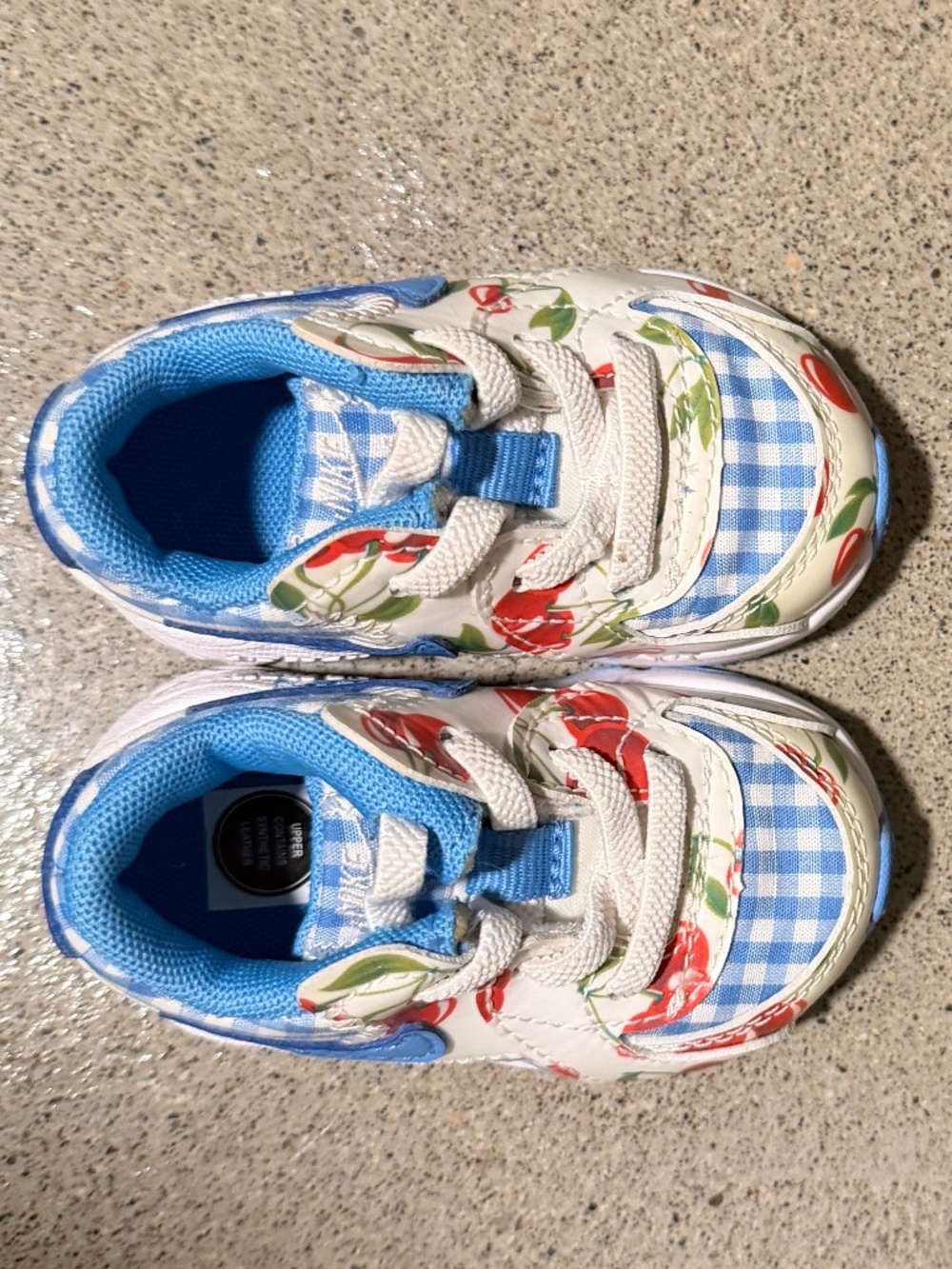 Nike Air Max 90 Toddler Size 2C Cherry Gingham Red White